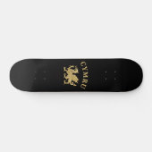 Cymru Schild - Goud op Zwart Persoonlijk Skateboard (Horizontaal)