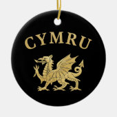 Cymru Schild Keramisch Ornament (Voorkant)