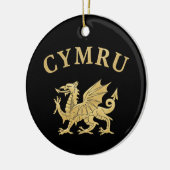Cymru Schild Keramisch Ornament (Links)