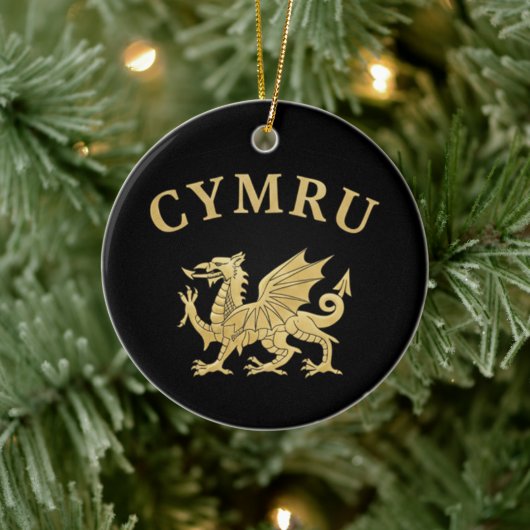 Cymru Shield Keramisch Ornament (Boom)