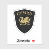 Cymru Shield Sticker (Vel)