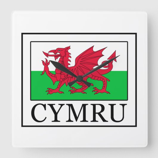 Cymru Vierkante Klok (Voorkant)