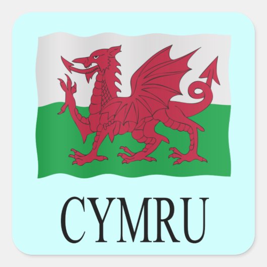 Cymru Vierkante Sticker (Voorkant)