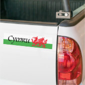 Cymru Wales Flag Bumpersticker (Op Truck)