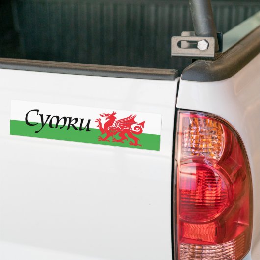 Cymru Wales Flag Bumpersticker (Op Truck)