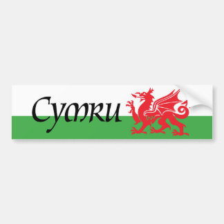 Cymru Wales Flag Bumpersticker