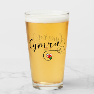 Cymru Wales Flag in Heart Glas