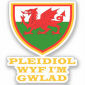 Cymru Wales-patriottisme Sticker (Voorkant)