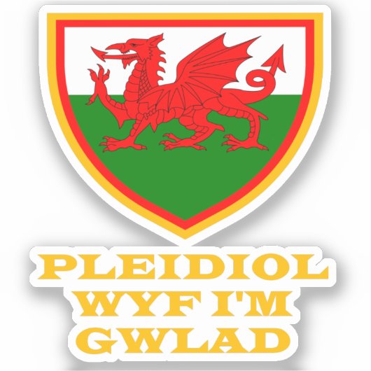 Cymru Wales-patriottisme Sticker (Voorkant)