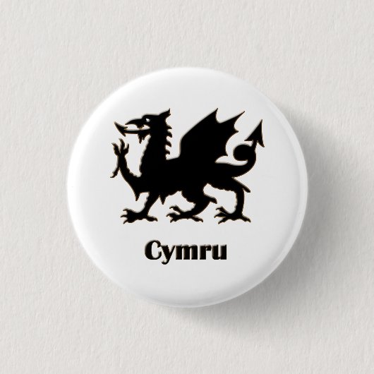 Cymru, Wales pin Ronde Button 3,2 Cm (Voorkant)