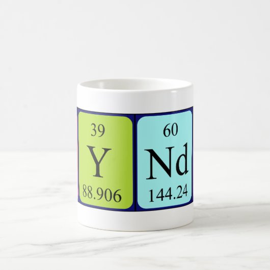 Cyndi periodieke lijstnaam mok (Center)