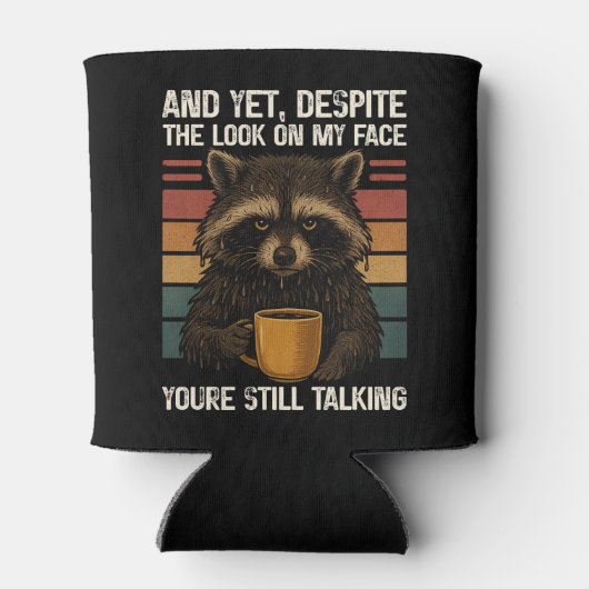 Cynical Yet Despite The Look On My Face Raccoon Blikjeskoeler (Achterkant)