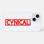 Cynische Stempel iPhone 15 Case (Achterkant horizontaal)