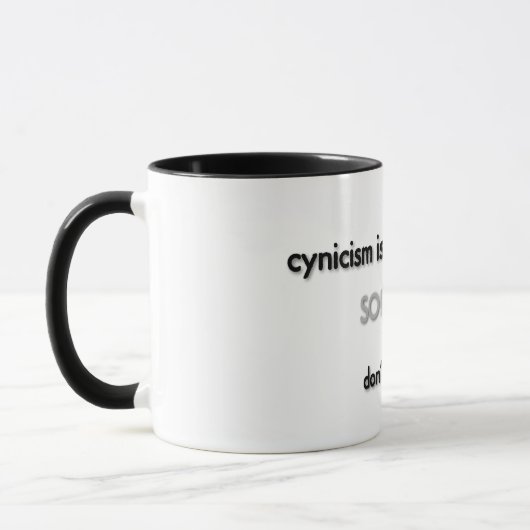 cynisme is langzaam gif... mok (Links)