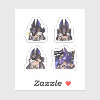 Cyno Genshin Impact 4 stuks stickerblad Sticker