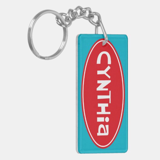 CYNTHIA Acrylische Sleutelhanger (Voorkant Links)