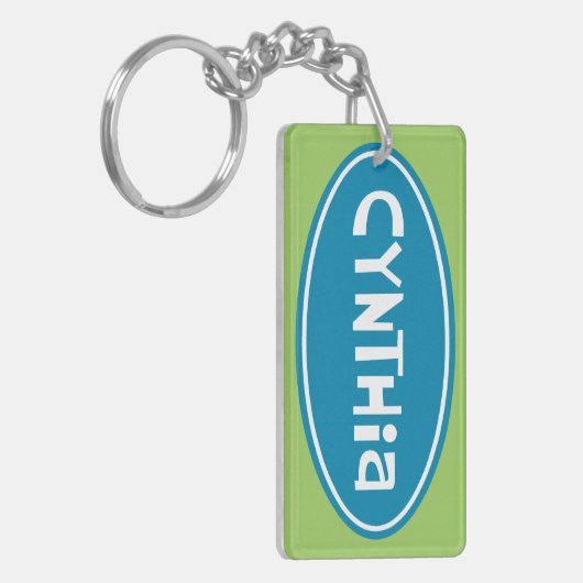 "Cynthia" Gepersonaliseerd Sleutelhanger (Voorkant Links)