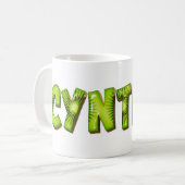 Cynthia Name Kiwi Style Tasse Teetasse Kaffeetasse Koffiemok (Voorkant links)