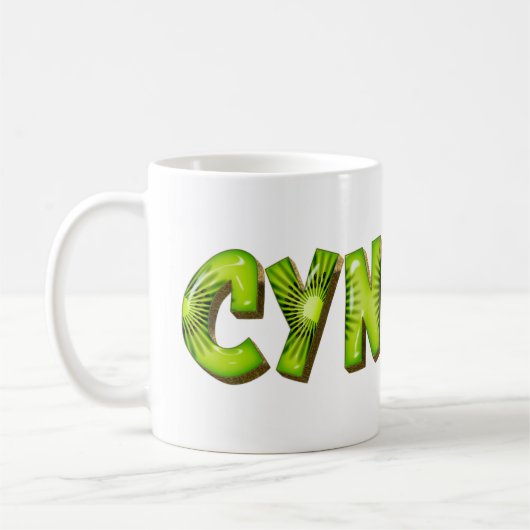 Cynthia Name Kiwi Style Tasse Teetasse Kaffeetasse Koffiemok (Links)