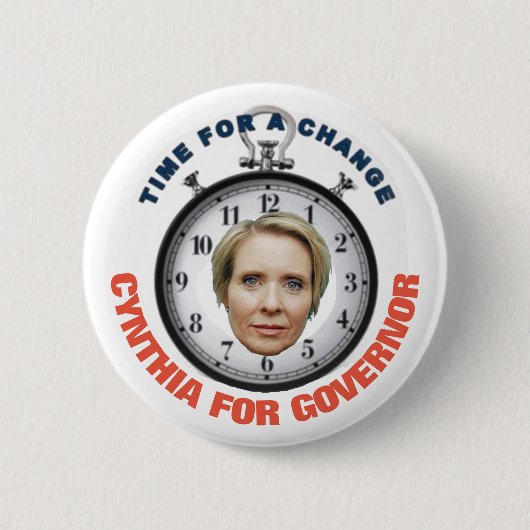 Cynthia Nixon 2018 Ronde Button 5,7 Cm (Voorkant)