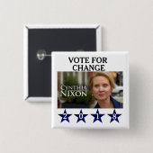 Cynthia Nixon 2018 Vierkante Button 5,1 Cm (Voorkant /achterkant)