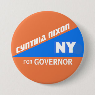 Cynthia Nixon voor NY-gouverneur Ronde Button 7,6 Cm