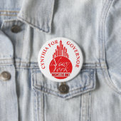 Cynthia Nixon voor NY-gouverneur Ronde Button 7,6 Cm (In situ)