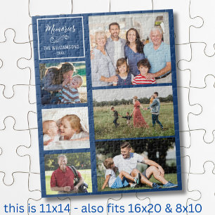 CYO 6 Persoonlijke moderne gezinsfotocollage Legpuzzel