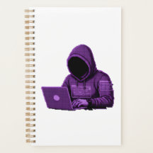 Cyper Pixel Art Spiraalschrift -Tech Journaal