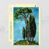 CYPERBOMEN EN MEDITERRANE PIJN IN TUSCANY BRIEFKAART (Voorkant / Achterkant)