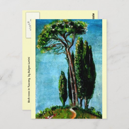 CYPERBOMEN EN MEDITERRANE PIJN IN TUSCANY BRIEFKAART (Voorkant / Achterkant)