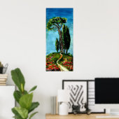 CYPERBOMEN EN MEDITERRANE PIJN IN TUSCANY POSTER (Thuiskantoor)