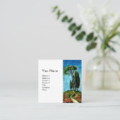 CYPERBOMEN EN MEDITERRANE PIJN IN TUSCANY VIERKANTE VISITEKAARTJE (Staand voorkant)