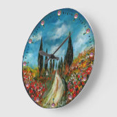 CYPERBOMEN EN POPPIËNTEN OP DE WEG VAN TUSCANY GROTE KLOK (Hoek)