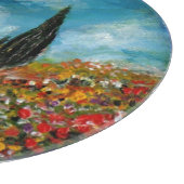 CYPERBOMEN EN POPPIËNTEN OP DE WEG VAN TUSCANY SNIJPLANK (Hoek)