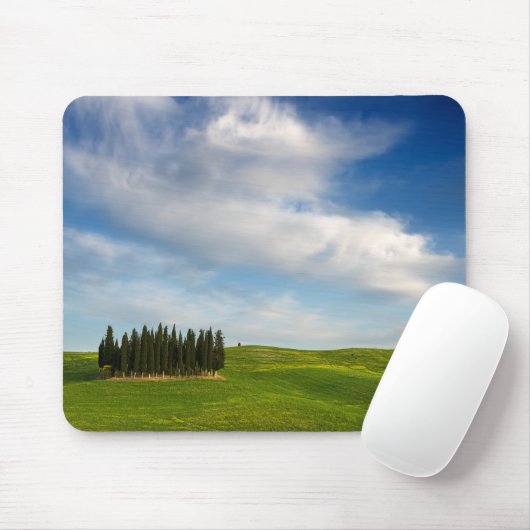 Cypersbomen in Toscane mousepad Muismat (Met muis)