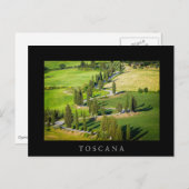 Cyperwikkelweg in het zwarte briefkaart van Toscan (Voorkant / Achterkant)