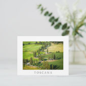 Cyperwikkelweg in Toscane, wit briefkaart (Staand voorkant)