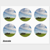 Cypresbomen in Toscane rond de sticker (Vel)