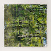 Cypress bomen bedekt met Spaans mos Legpuzzel (Horizontaal)