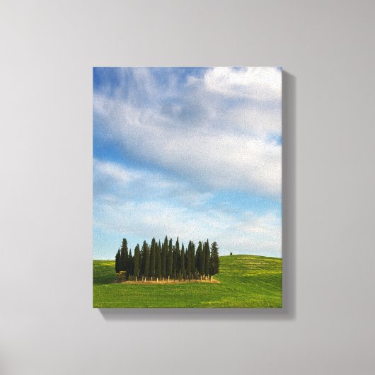 Cypress bomen in Toscane verticaal canvas (Voorkant)