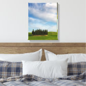 Cypress bomen in Toscane verticaal canvas Afdruk (Insitu (Slaapkamer))