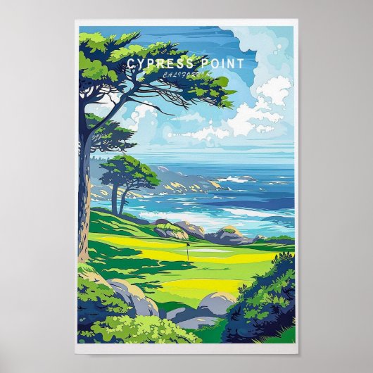 Cypress California Travel Wall Decor Poster (Voorkant)