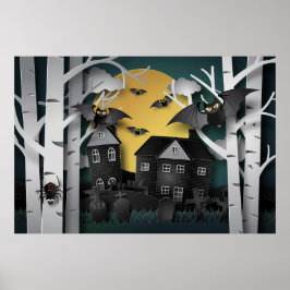 Cypress Forest, begraafplaats en vleermuizen Poster