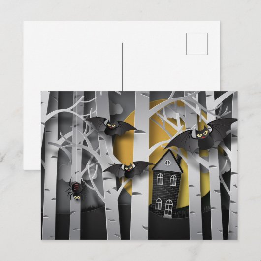 Cypress Forest en Bats Briefkaart (Voorkant / Achterkant)