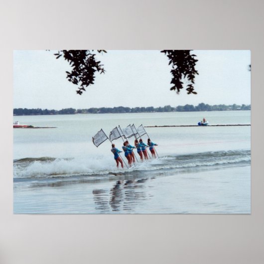Cypress Gardens Florida Girls Water Ski Team Foto Poster (Voorkant)