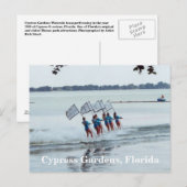 Cypress Gardens Florida Girls WaterSkiing Briefkaa Briefkaart (Voorkant / Achterkant)