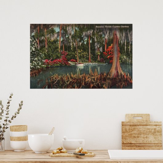 Cypress Gardens Florida Poster (Keuken)