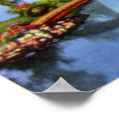 Cypress Gardens Florida Rustic Bridge over Kanaal Poster (Hoek)