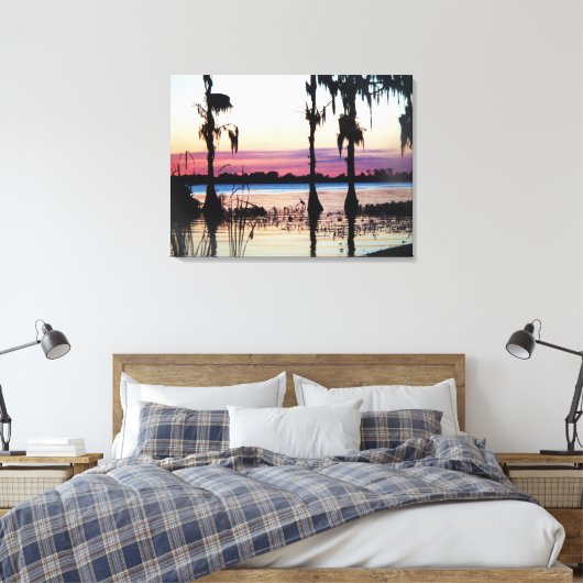 Cypress Gardens Florida Sunset moerassen canvas ku (Insitu (Slaapkamer))